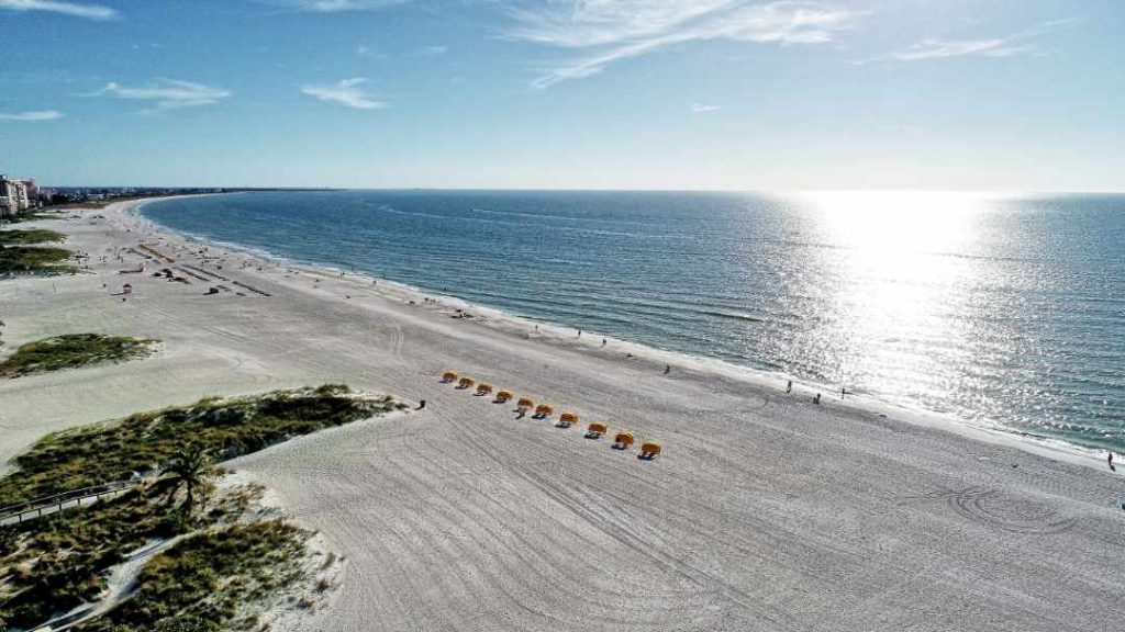 Aerial view of beach